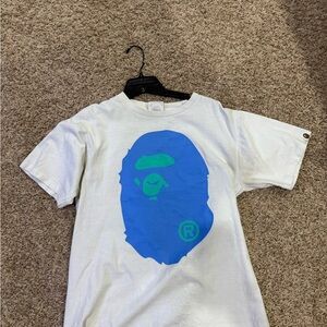 Bape White and Blue Short Sleeve Tee